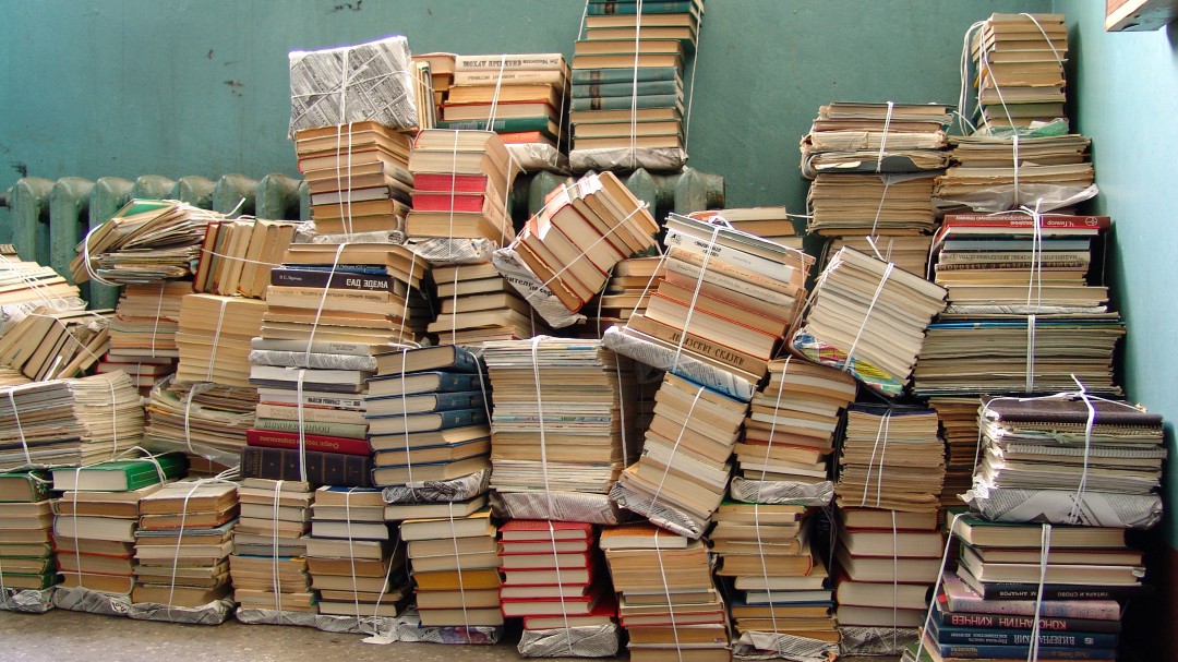 Una biblioteca sacada de la basura