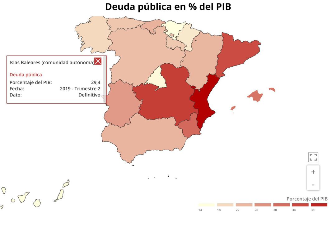 La deuda pública de Balears es de 9.364 millones en el segundo trimestre La deuda pública de Balears es de 9.364 millones en el segundo trimestre