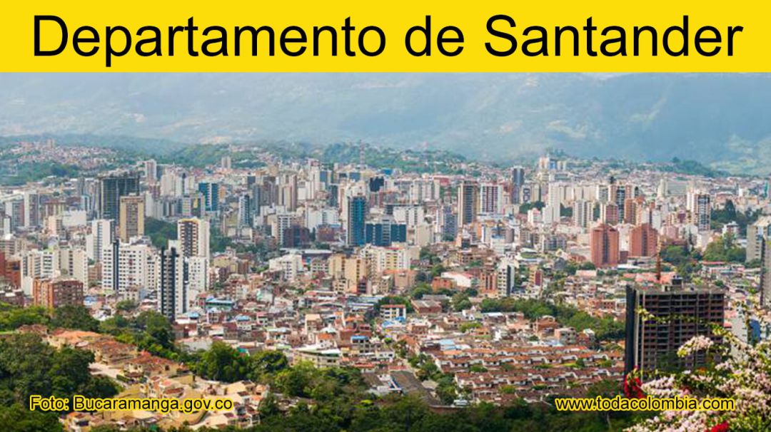 Vista del departamento de Santander en Colombia. Vista del departamento de Santander en Colombia.