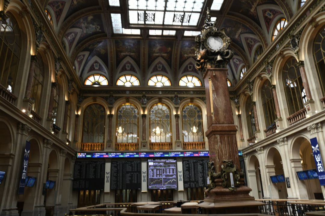 Imagen de archivo de la Bolsa de Madrid Imagen de archivo de la Bolsa de Madrid