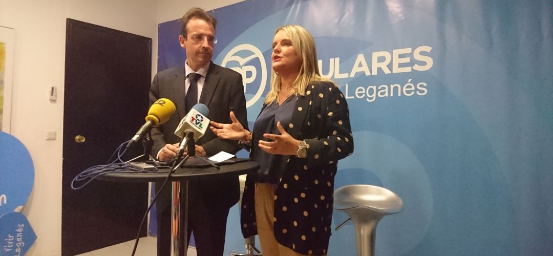 Marimar Blanco, junto al portavoz dle PP en Leganés Miguel Ángel Recuenco Marimar Blanco, junto al portavoz dle PP en Leganés Miguel Ángel Recuenco