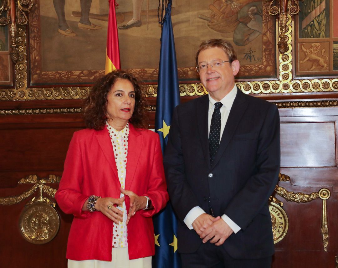 La ministra de Hacienda, Mª Jesús Montero y el President Ximo Puig La ministra de Hacienda, Mª Jesús Montero y el President Ximo Puig