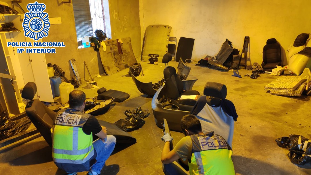 Desarticulan una banda de robo y despiece de coches