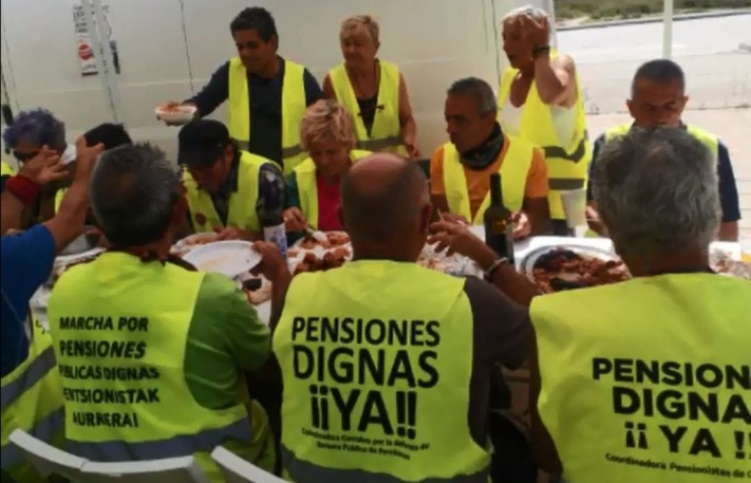 Los pensionistas siguen su camino hacia Madrid Los pensionistas siguen su camino hacia Madrid
