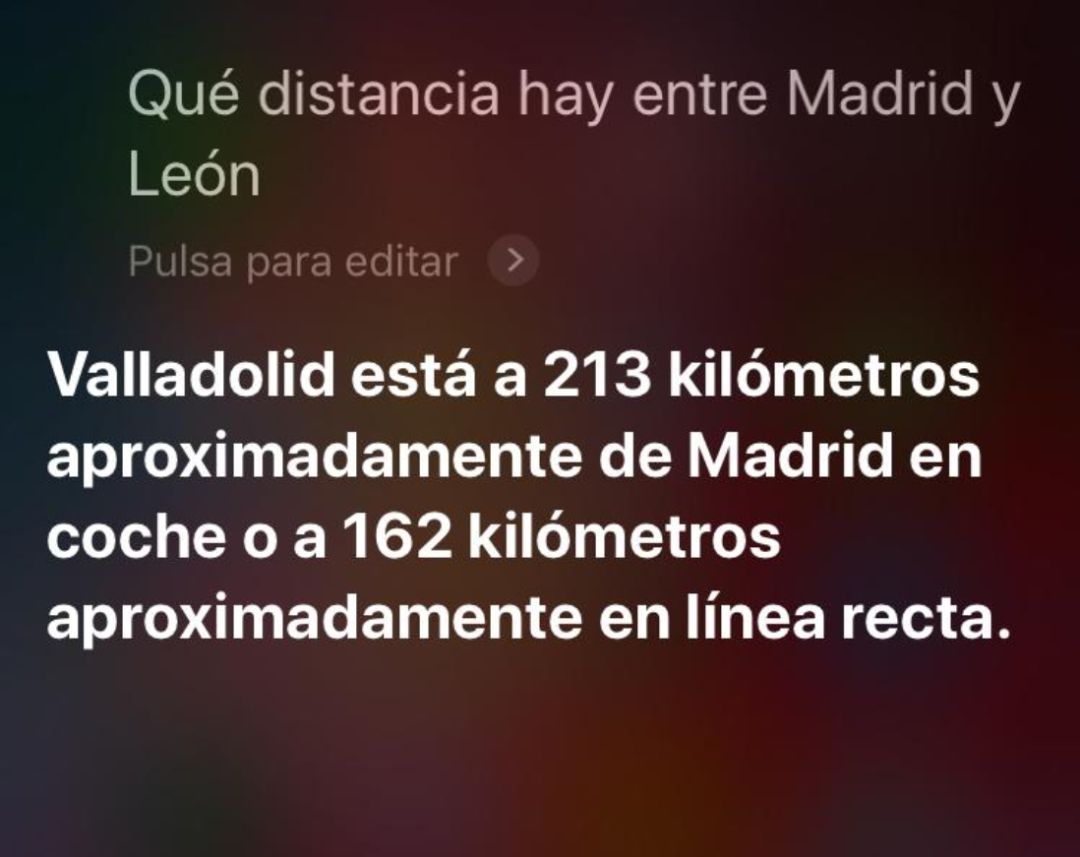 Ejemplo de que Siri no sabe dónde está León Ejemplo de que Siri no sabe dónde está León