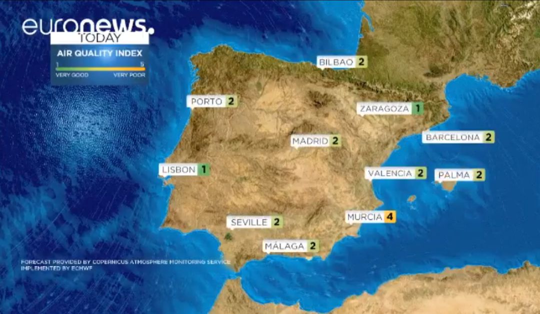 La Región de Murcia lidera el ránking de peor calidad del aire en Europa La Región de Murcia lidera el ránking de peor calidad del aire en Europa