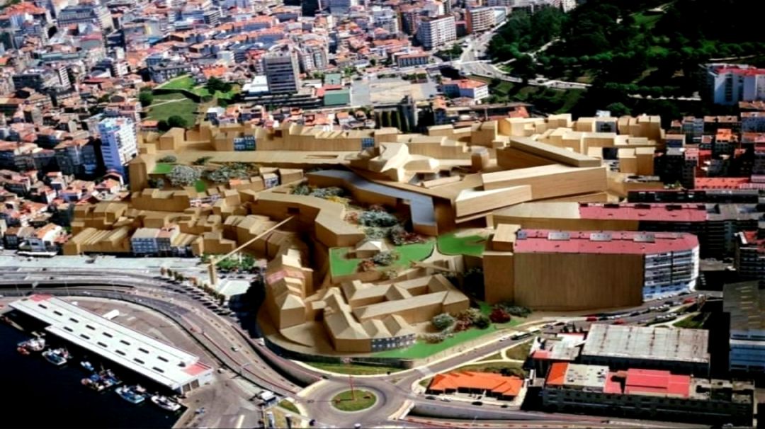 Maqueta de cómo quedará el Barrio do Cura Maqueta de cómo quedará el Barrio do Cura