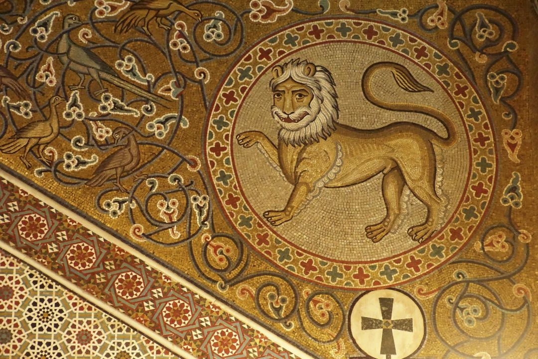 Detalle de la Capilla Palatina del Palazzo dei Normanni, en Palermo Detalle de la Capilla Palatina del Palazzo dei Normanni, en Palermo