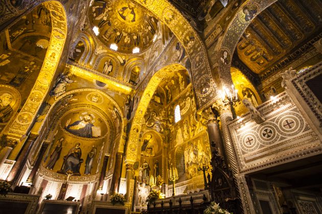 Capilla Palatina, en el Palazzo dei Normanni de Palermo Capilla Palatina, en el Palazzo dei Normanni de Palermo