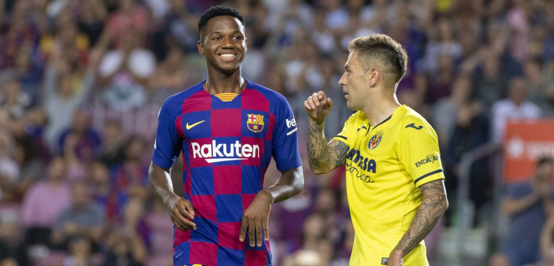 Ansu Fati, durante el partido ante el Villarreal de Liga Ansu Fati, durante el partido ante el Villarreal de Liga
