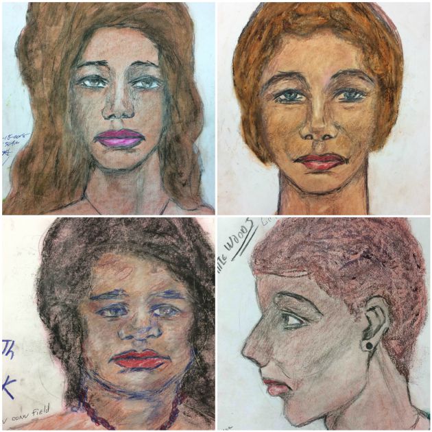 Las víctimas de Little, pintadas por su asesino confeso. Las víctimas de Little, pintadas por su asesino confeso.