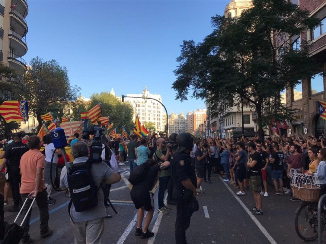 La tensión ha protagonizado, un año mas, las manifestaciones de la tarde La tensión ha protagonizado, un año mas, las manifestaciones de la tarde