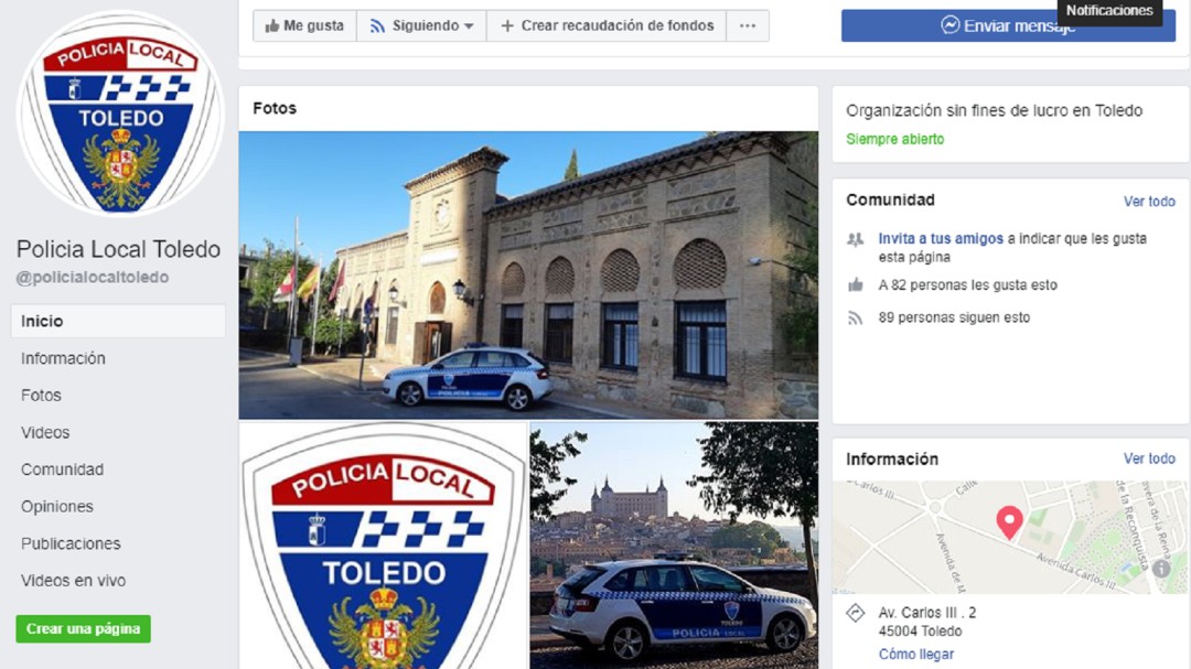 La Policía Local de Toledo estrena Facebook