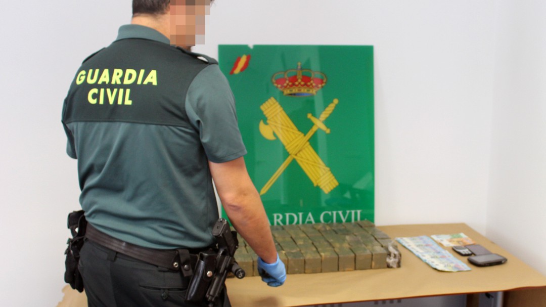 Detenido en Lorca con 34 kilos de hachís en el coche