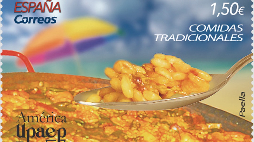 La paella se convierte en imagen de un sello de Correos internacional