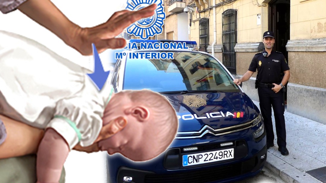 Un policía nacional de Andújar salva la vida a un bebé