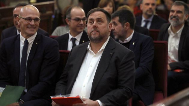 Oriol Junqueras durante la primera fase del juicio Oriol Junqueras durante la primera fase del juicio