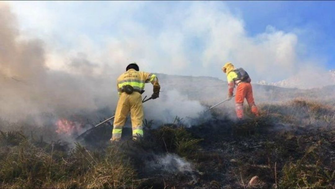Labores de extinción de un incendio. Labores de extinción de un incendio.