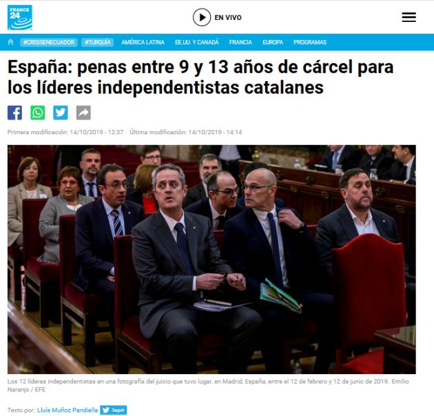 Así analiza la prensa internacional la histórica sentencia del procés Así analiza la prensa internacional la histórica sentencia del procés