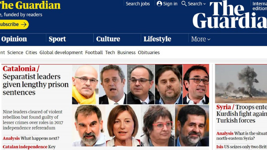 La prensa internacional sobre la sentencia del procés