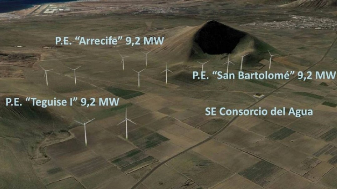 El Parque Eólico de Arrecife contará con cuatro aerogeneradores y una potencia de 9,2 MW