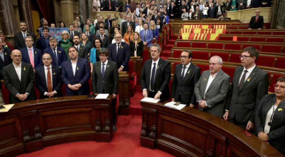 Imagen del Parlament el 27 de octubre de 2017 Imagen del Parlament el 27 de octubre de 2017