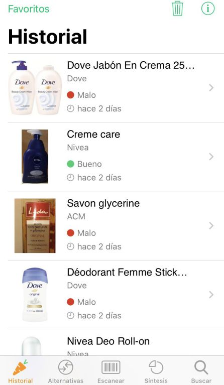 Escaneo de cosmética con la aplicación Yuka. Escaneo de cosmética con la aplicación Yuka.