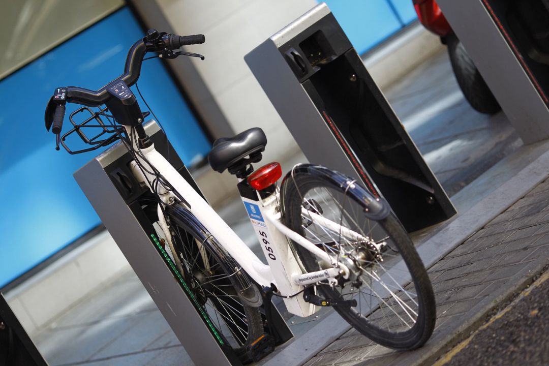 Una de las bicicletas del Bicimad Una de las bicicletas del Bicimad