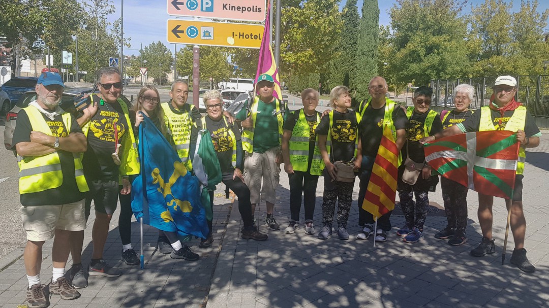 La marcha de los pensionistas llega a la Puerta del Sol