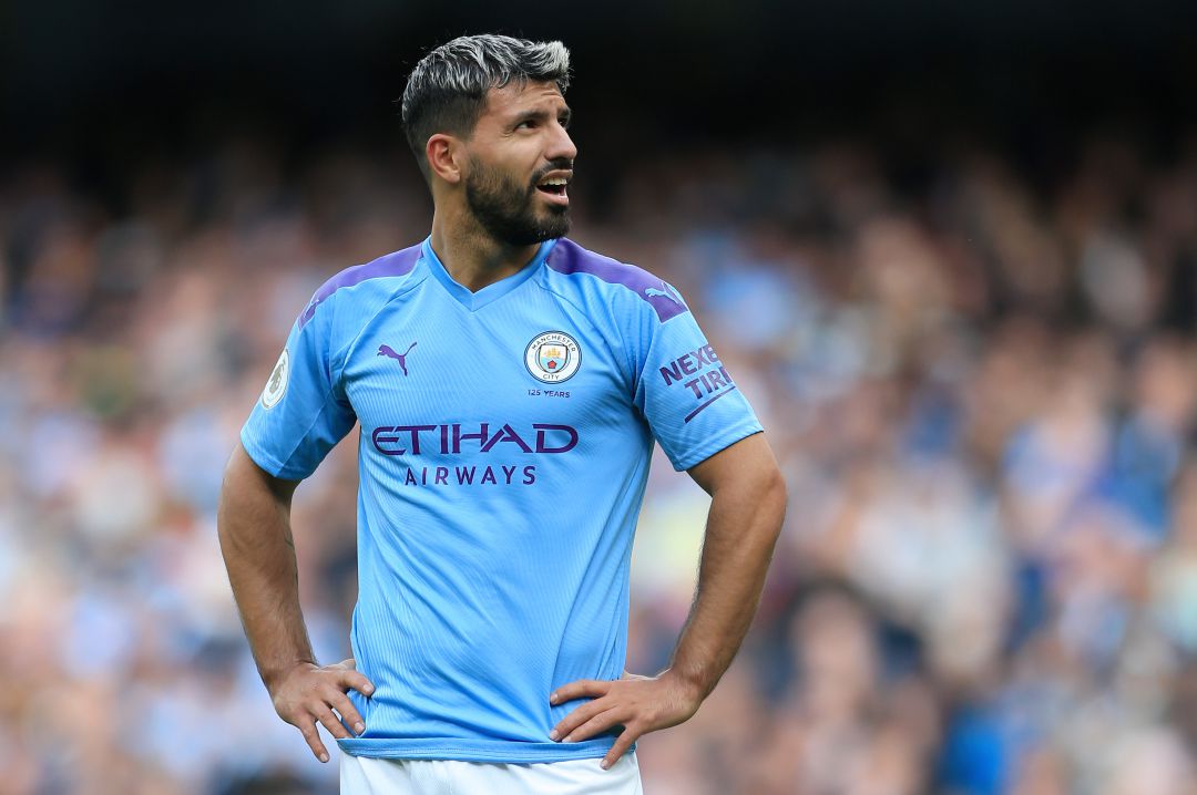 Sergio Agüero, durante el partido del City contra el Wolverhampton. Sergio Agüero, durante el partido del City contra el Wolverhampton.