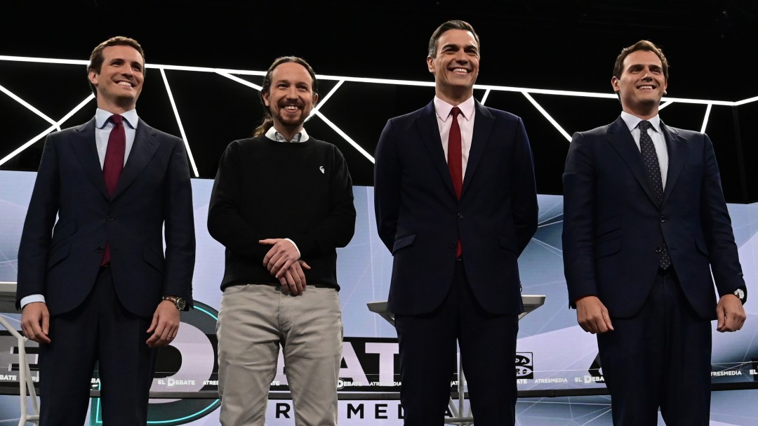 PSOE, PP, Ciudadanos, Unidas Podemos y Vox cierran una fecha para el debate electoral: será el 4 de noviembre