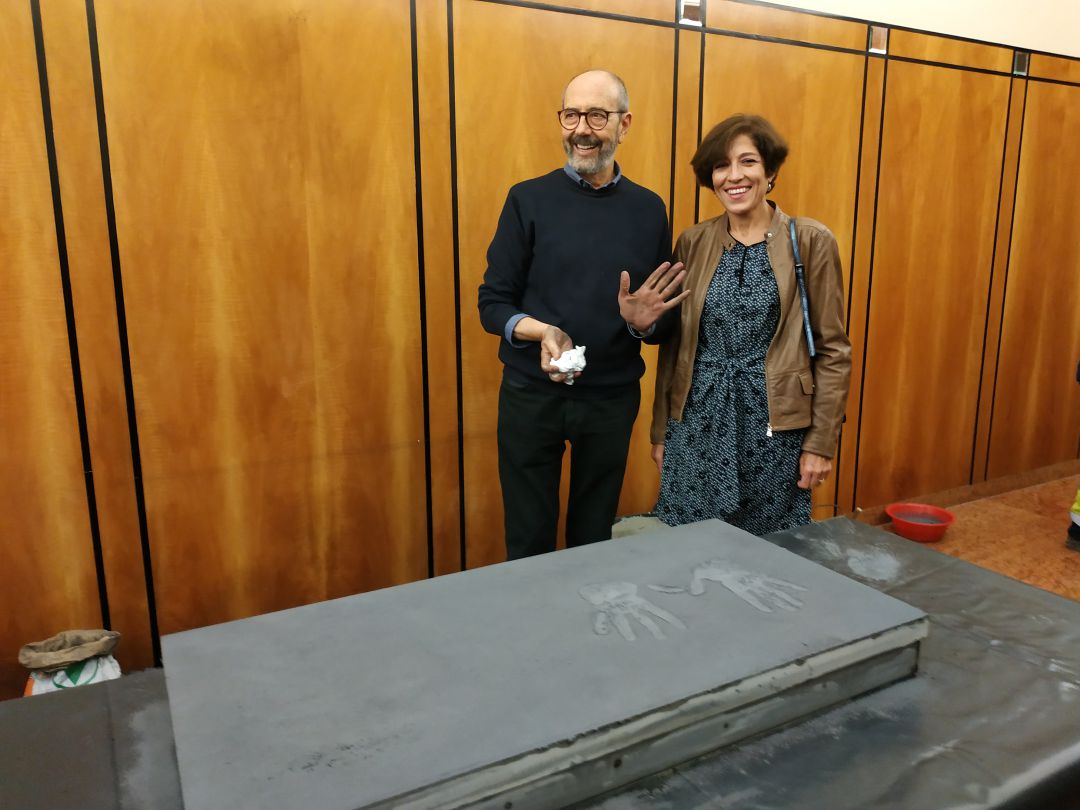 Miguel Rellán junto a la concejala de Cultura, Conchi de Vega Miguel Rellán junto a la concejala de Cultura, Conchi de Vega