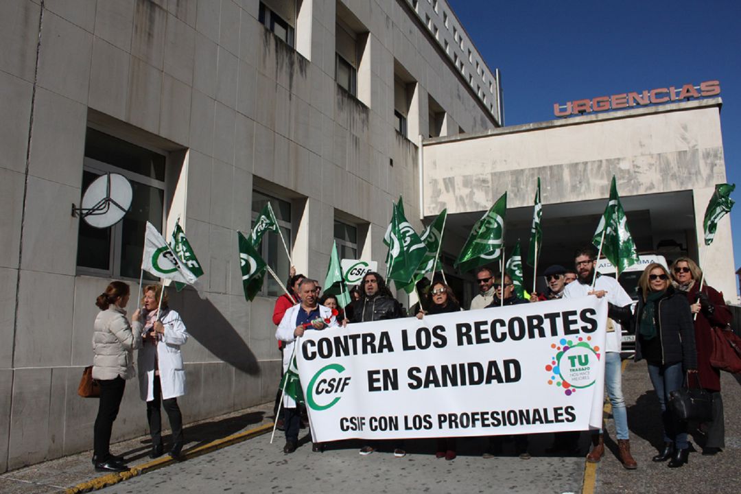 Sindicalistas del CSIF en una manifestación. Sindicalistas del CSIF en una manifestación.