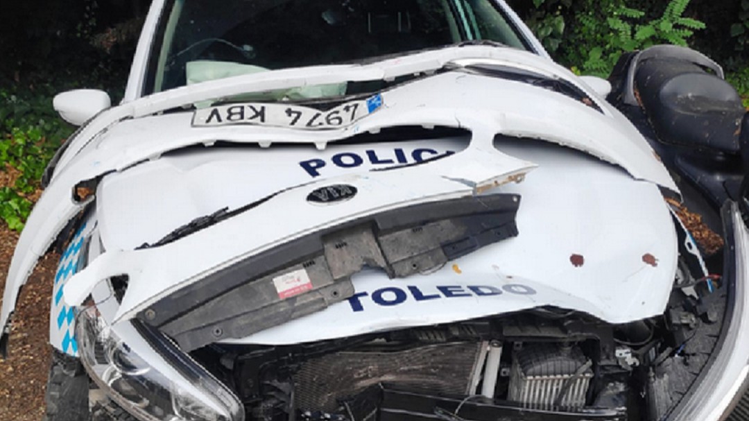 Dos agentes de la Policía Local de Toledo heridos tras chocar contra otro vehículo de la Policía Nacional