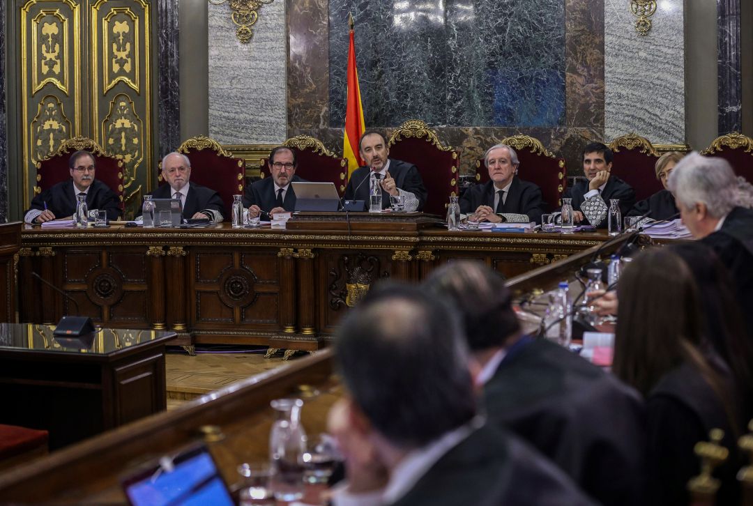 La Sala Segunda, de lo Penal, del Tribunal Supremo durante el juicio a los líderes del 'procés' La Sala Segunda, de lo Penal, del Tribunal Supremo durante el juicio a los líderes del 'procés'