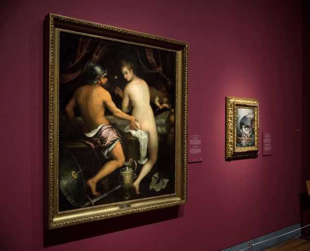 Vista del cuadro 'Marte y Venus' de 1595 por Lavinia Fontana que forma parte de la nueva exposición de las artistas Sofonisba Anguissola y Lavinia Fontana Vista del cuadro 'Marte y Venus' de 1595 por Lavinia Fontana que forma parte de la nueva exposición de las artistas Sofonisba Anguissola y Lavinia Fontana