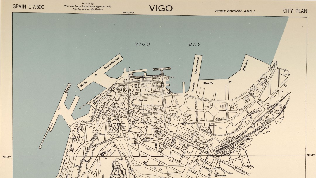 El mapa de Vigo hecho por los Aliados por si había que invadir España en la IIGM
