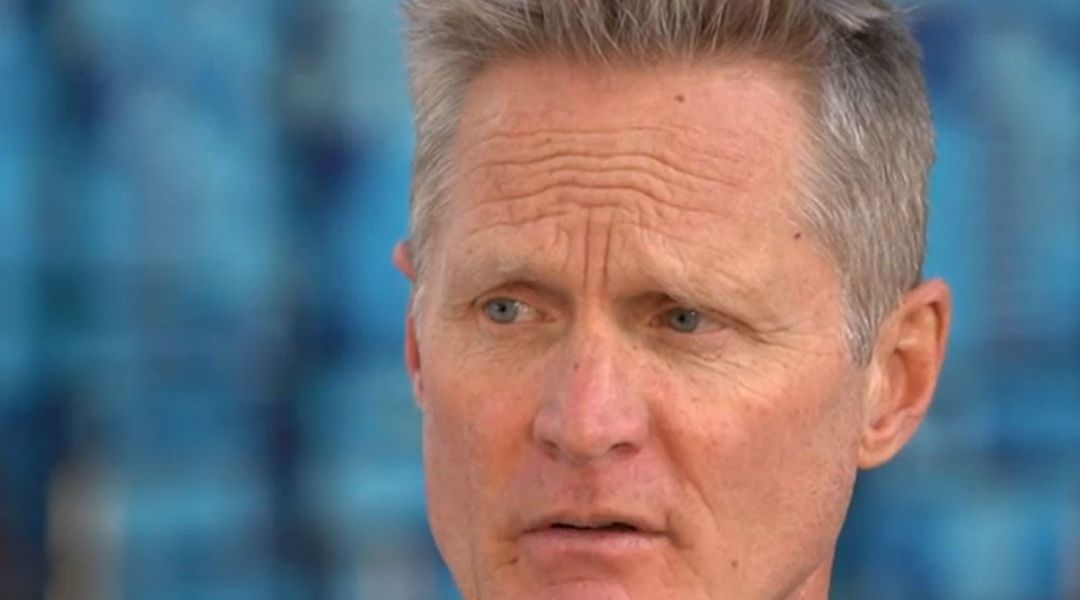 Steve Kerr, durante la entrevista en la que habla de Klay Thompson Steve Kerr, durante la entrevista en la que habla de Klay Thompson