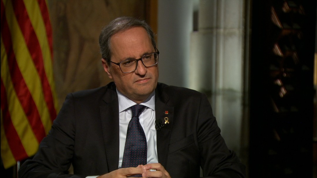 Torra: "Cualquier persona que ha cometido un acto violento debe ser castigada"