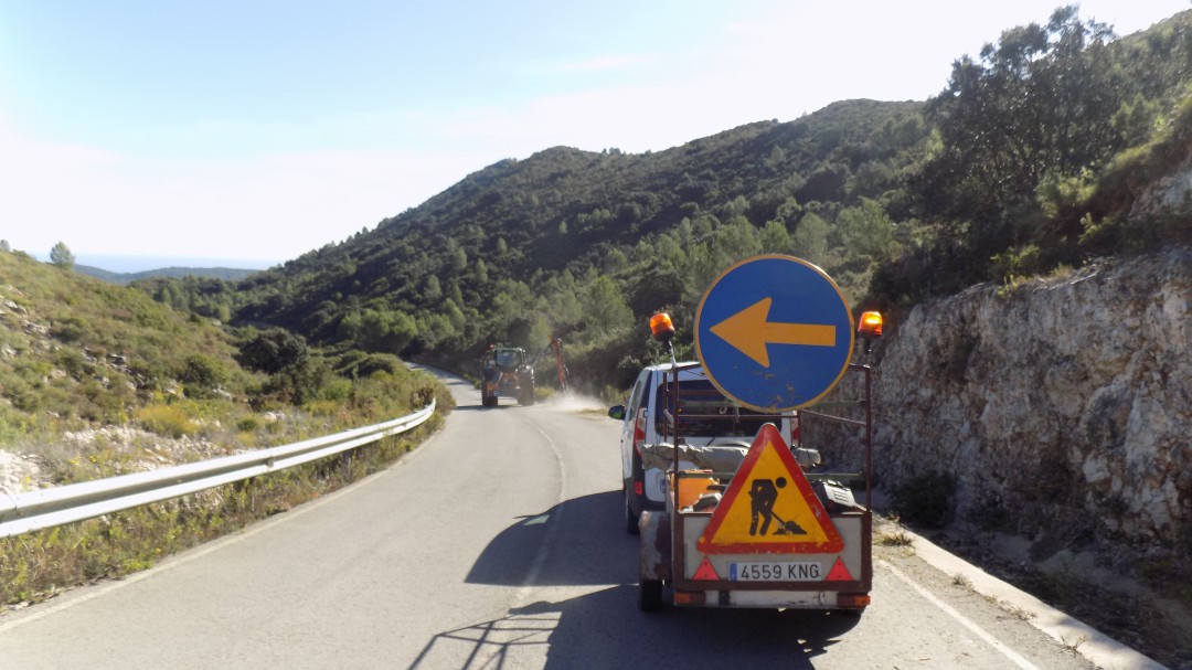 Primeras obras en una de las carreteras con mejores vistas de la Safor
