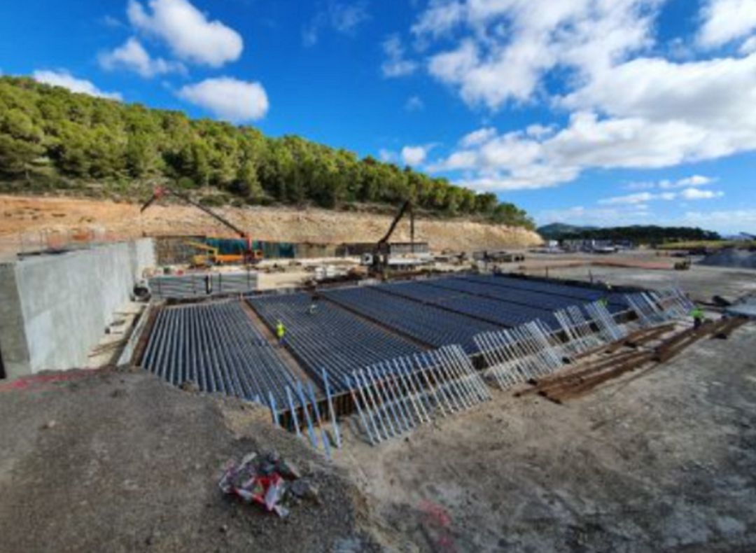 Imagen de las obras de la planta de triaje en el vertedero insular Imagen de las obras de la planta de triaje en el vertedero insular