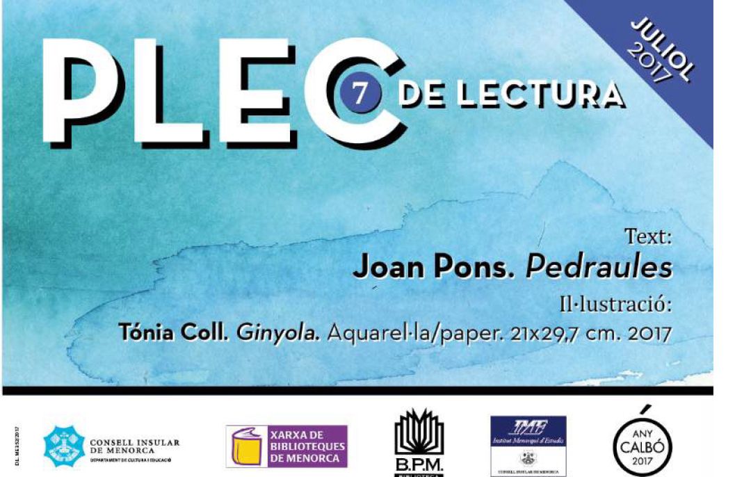 Portada del Plec de lectura nº 7 Portada del Plec de lectura nº 7