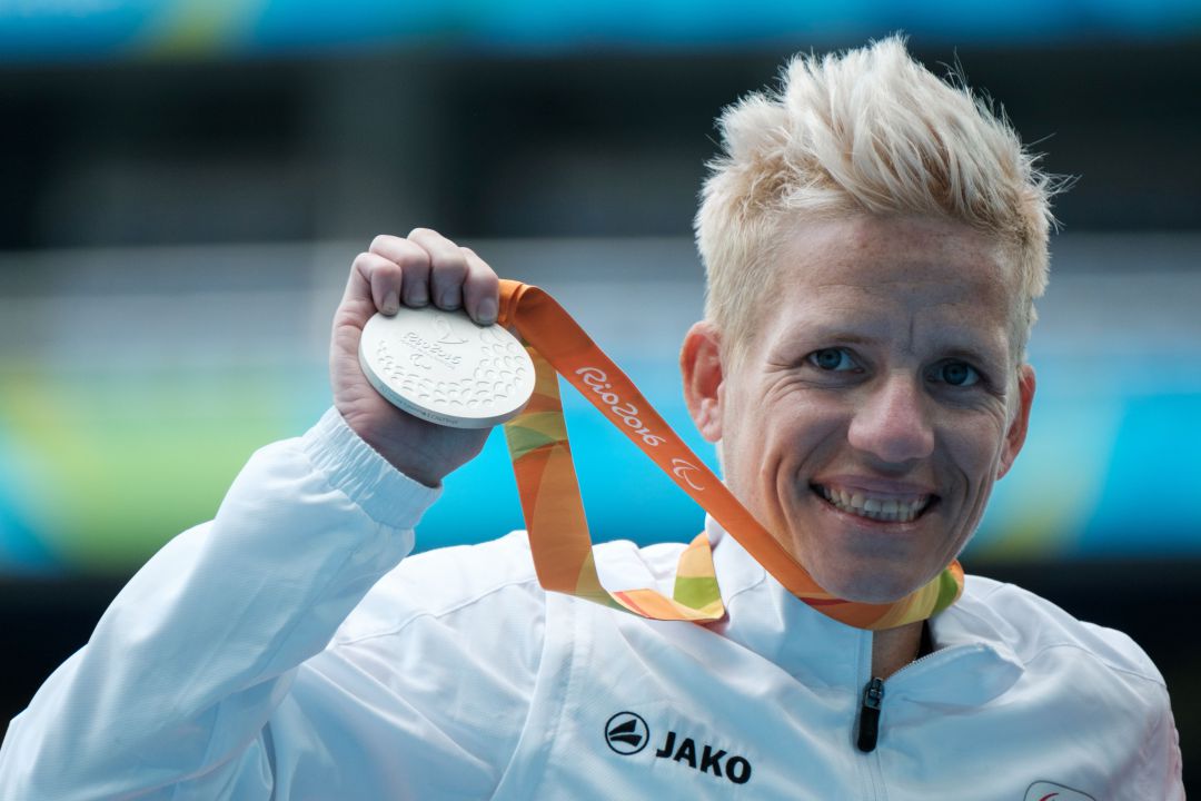 Marieke Vervoort, tras recibir la plata en los JJOO de Río 2016. Marieke Vervoort, tras recibir la plata en los JJOO de Río 2016.