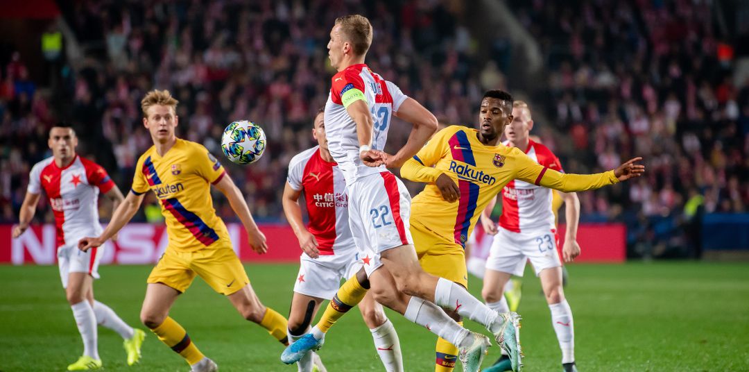 Nelson Semedo, durante el partido ante el Slavia de Praga Nelson Semedo, durante el partido ante el Slavia de Praga