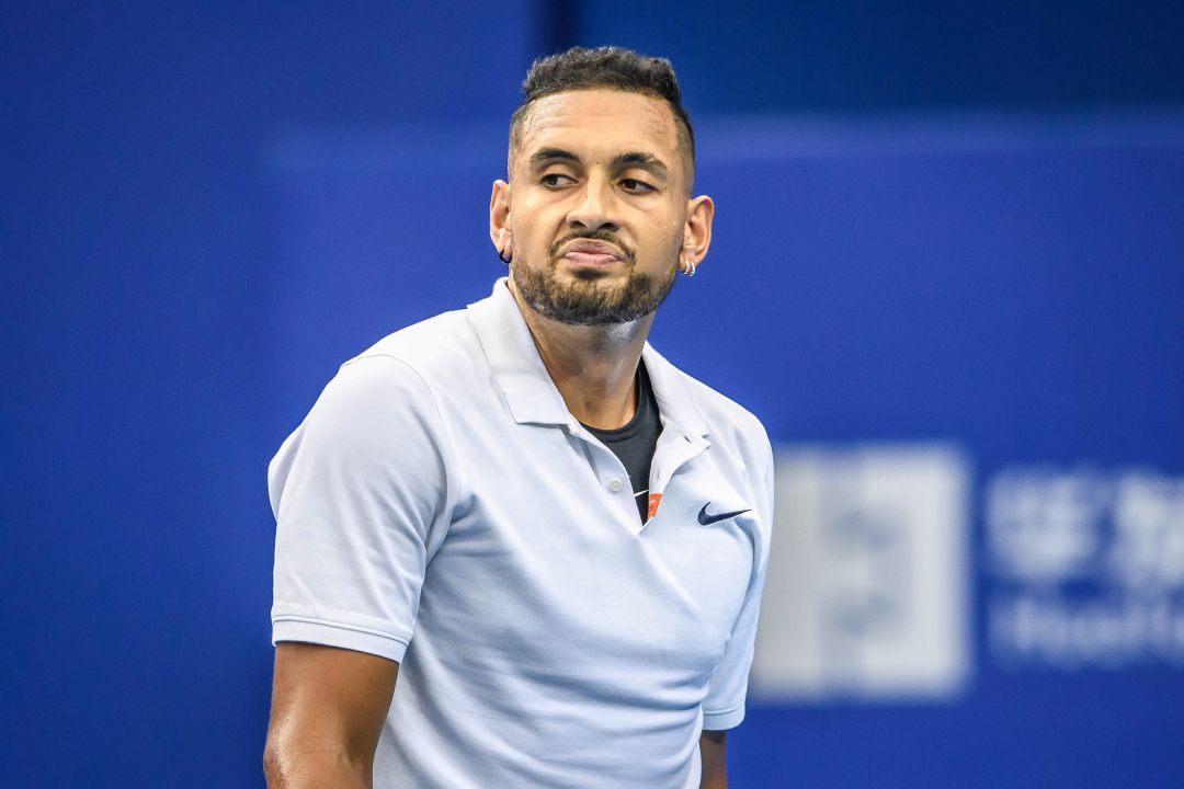 Kyrguios, durante un partido contra Andreas Seppi. Kyrguios, durante un partido contra Andreas Seppi.