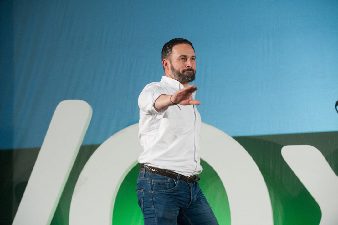 Santiago Abascal en un acto de Vox en Murcia Santiago Abascal en un acto de Vox en Murcia