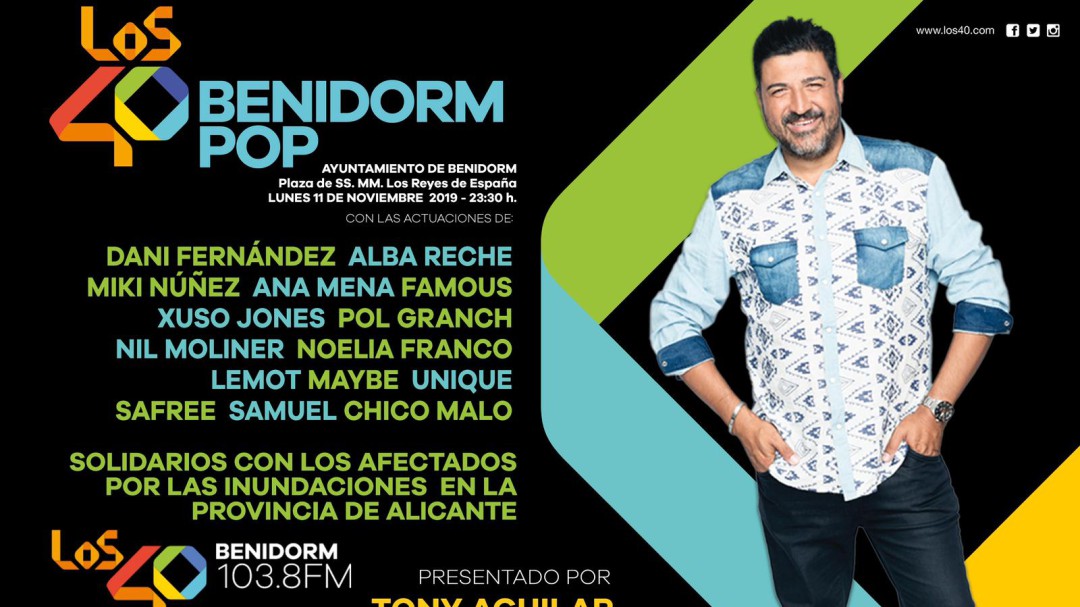 Concierto solidario de Los40 en Benidorm en beneficio de los damnificados por la DANA