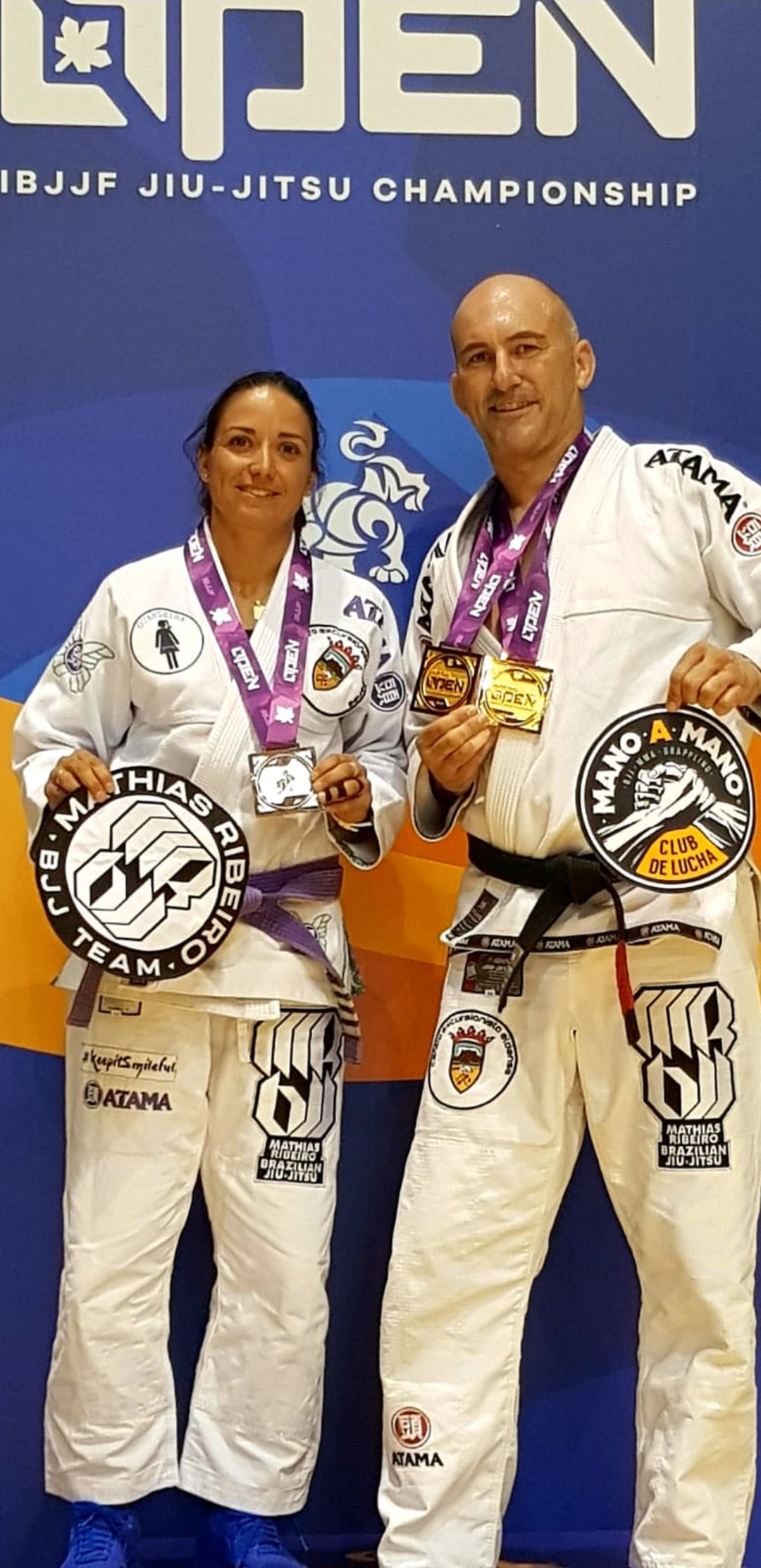Pilar Romero y Javi Riquelme en el podio de Roma Pilar Romero y Javi Riquelme en el podio de Roma