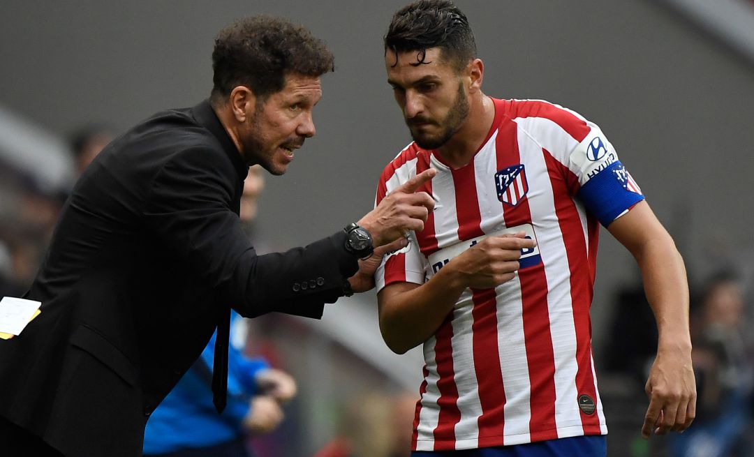 Simeone y Koke, en el último partido entre el Atlético de Madrid y el Valencia. Simeone y Koke, en el último partido entre el Atlético de Madrid y el Valencia.