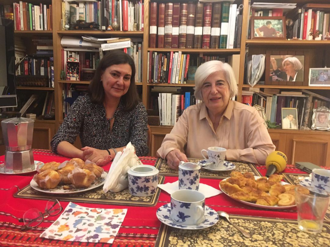 Pilar Pérez Solano y Paca Sauquillo desayunando en la SER Pilar Pérez Solano y Paca Sauquillo desayunando en la SER